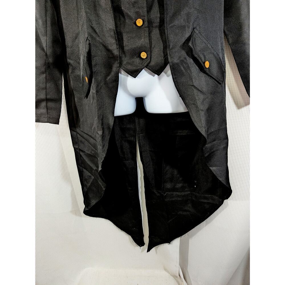 NWT! IWEMEK! COSTUME- BLACK FORMAL JACKET/VEST TUXEDO JACKET WITH TAILS! SZ M - Picture 6 of 10